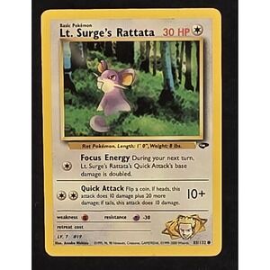 Lt Surge's Rattata 85/132 Base Set 2 Pokemon Card‎